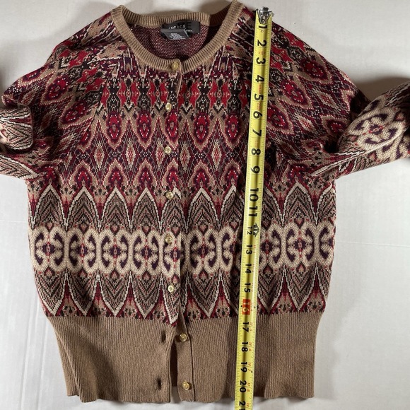 George Me by Mark Eisen Fair Isle Angora Blend Cardigan Sweater Size 4/6 - Picture 6 of 7